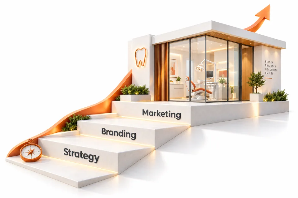 A dental clinic growing through the connected foundations of strategy, branding and marketing.